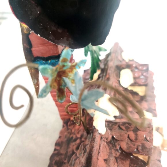 Vintage 2000 Christmas Stocking Hanger Ornate Metal Santa Chimney Tree TMD - Picture 8 of 16